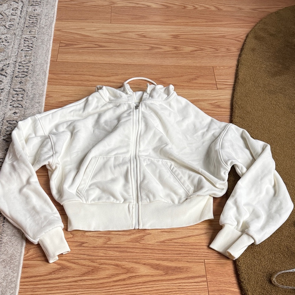 Stretch Your Story White Dreamsoft Zip Hoodie